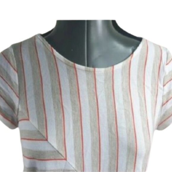 Anthropologie Puella  angled stripes Swing tee tunic top - Picture 5 of 10